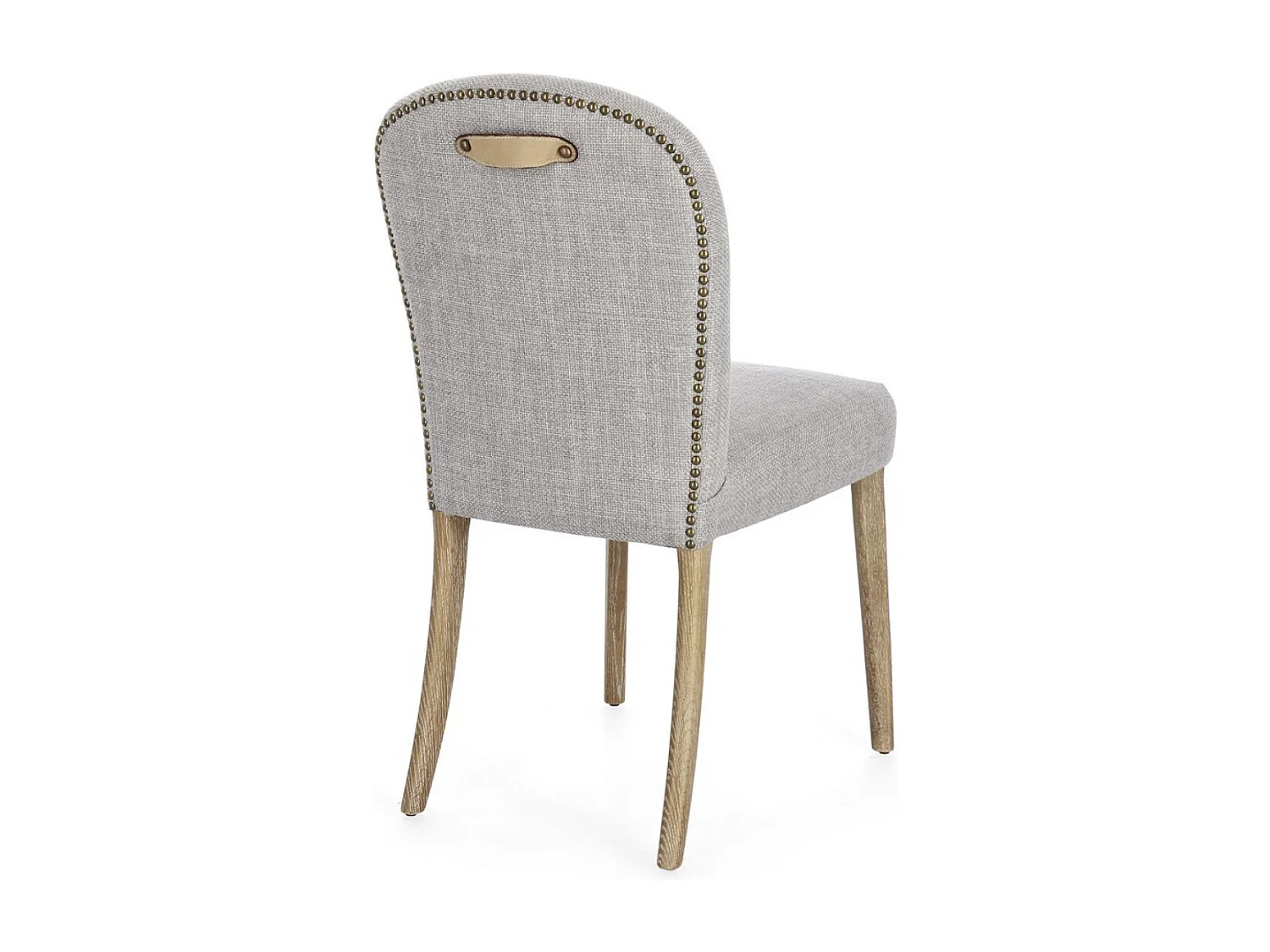 Lot de 2 chaises en bois de Frêne et tissu de qualité – Modèle Adela-Gris clair