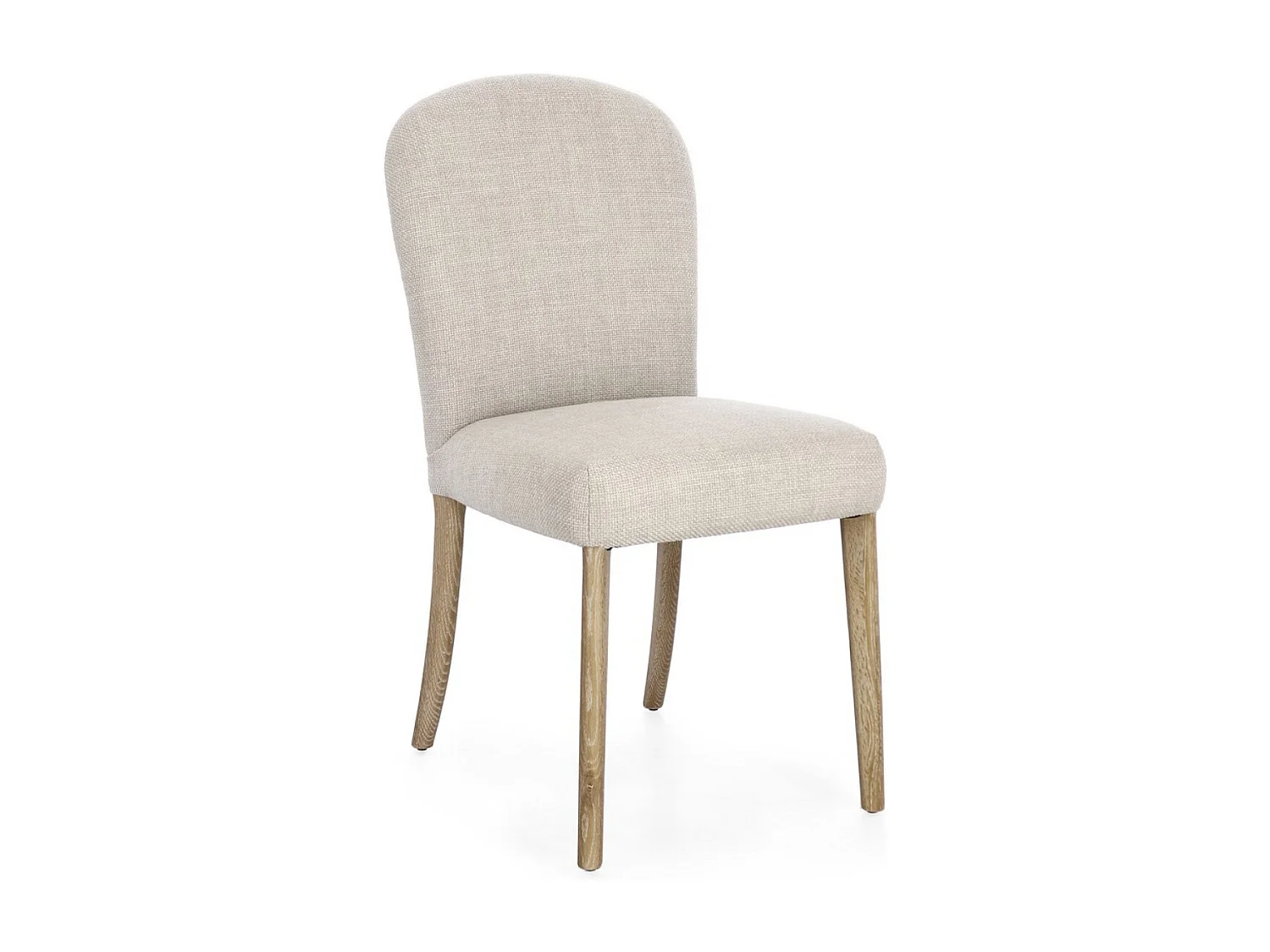 Lot de 2 chaises en bois de Frêne et tissu de qualité – Modèle Adela-Gris clair