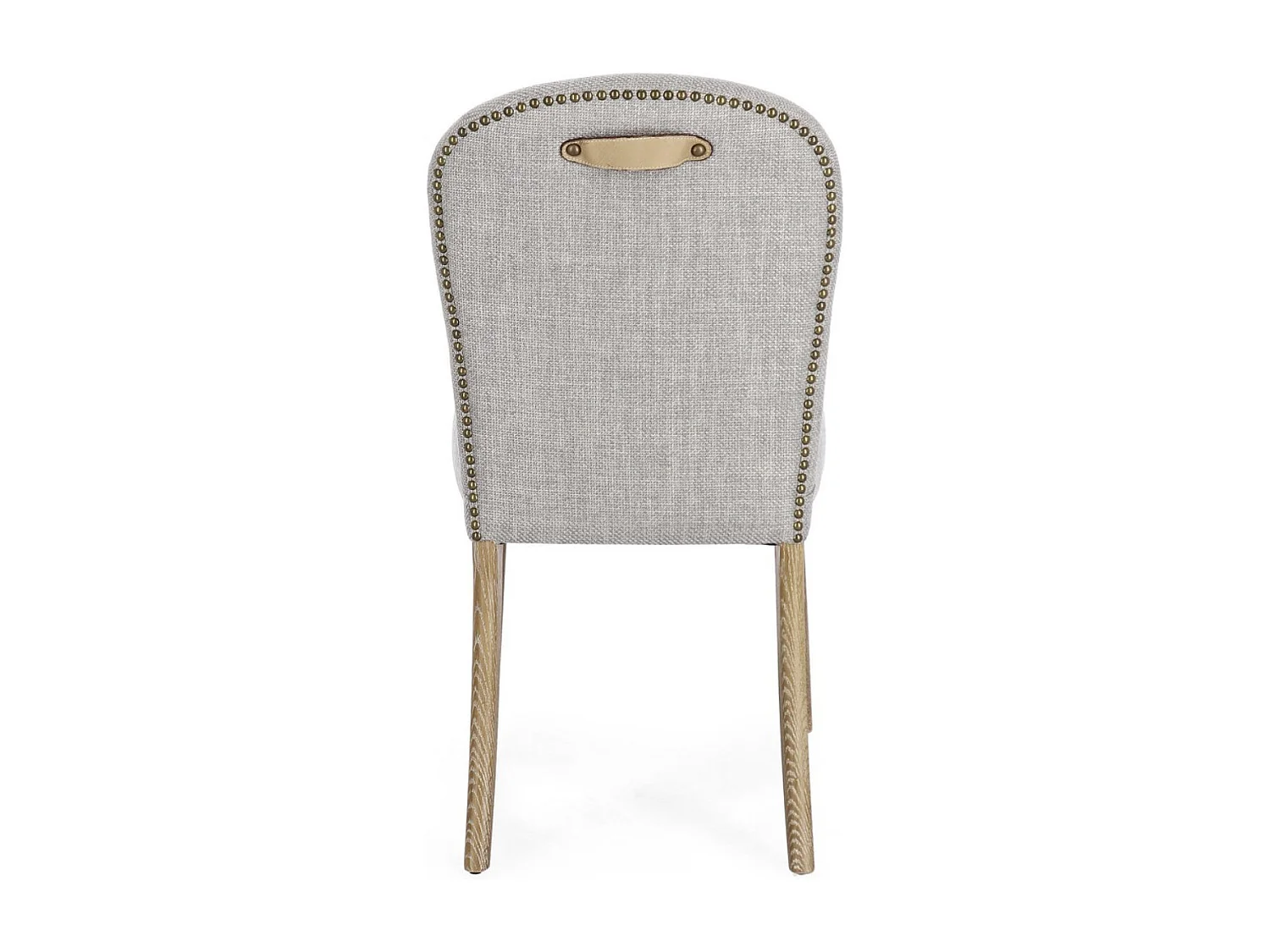 Lot de 2 chaises en bois de Frêne et tissu de qualité – Modèle Adela-Gris clair