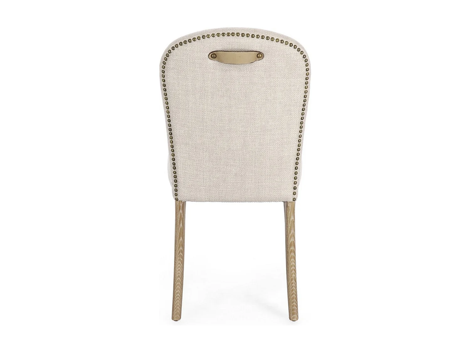 Lot de 2 chaises en bois de Frêne et tissu de qualité – Modèle Adela-Beige clair