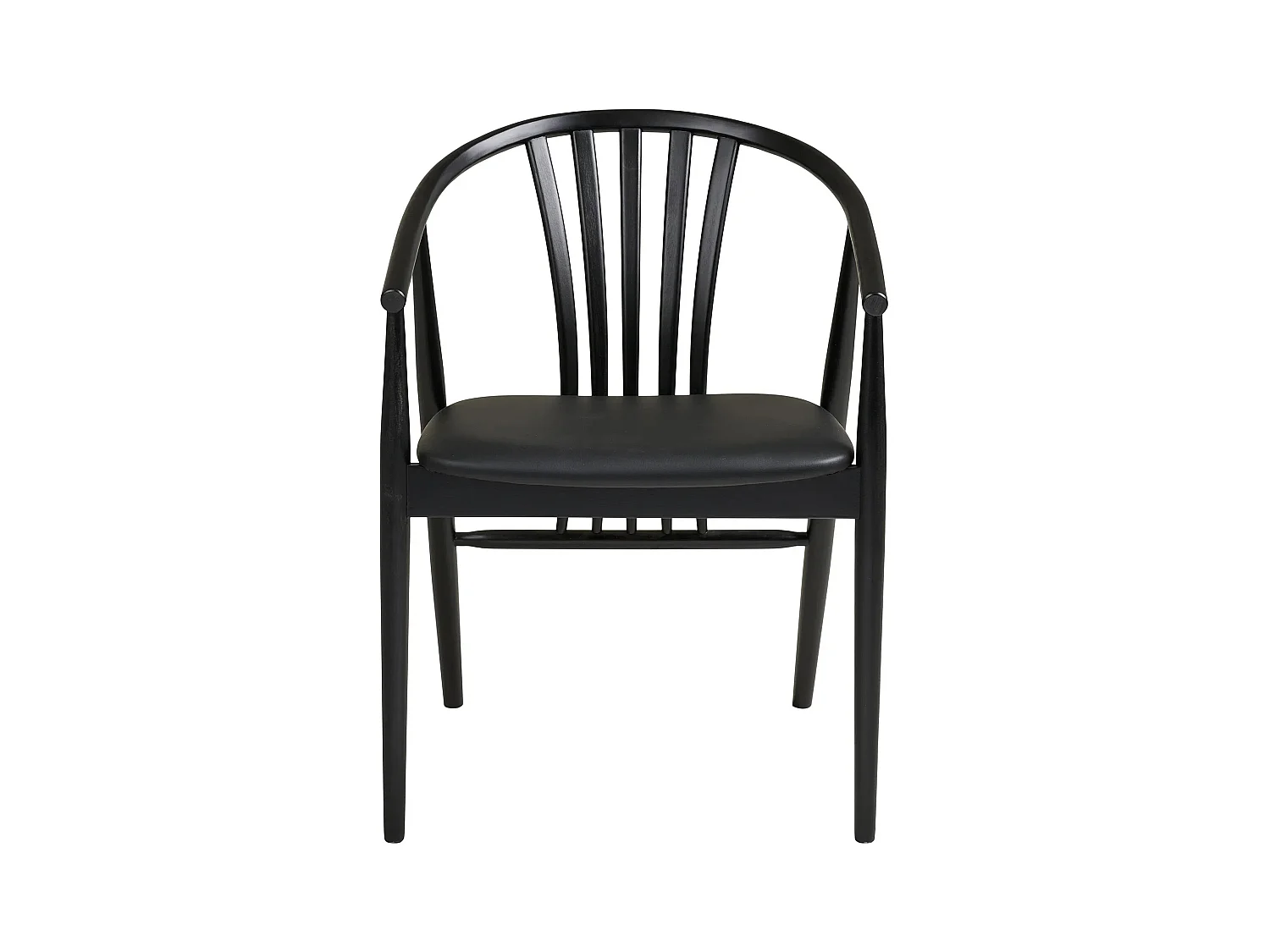 Fauteuil en bois et tissu AGUSTIN-Noir