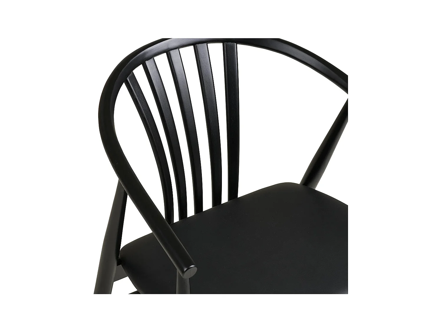 Fauteuil en bois et tissu AGUSTIN-Noir