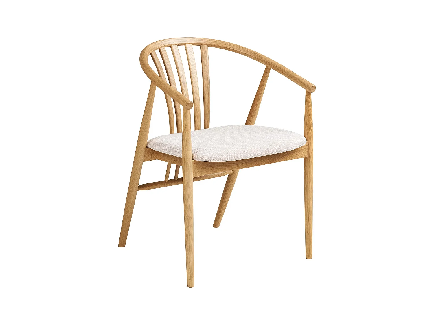 Fauteuil en bois et tissu AGUSTIN-Noir