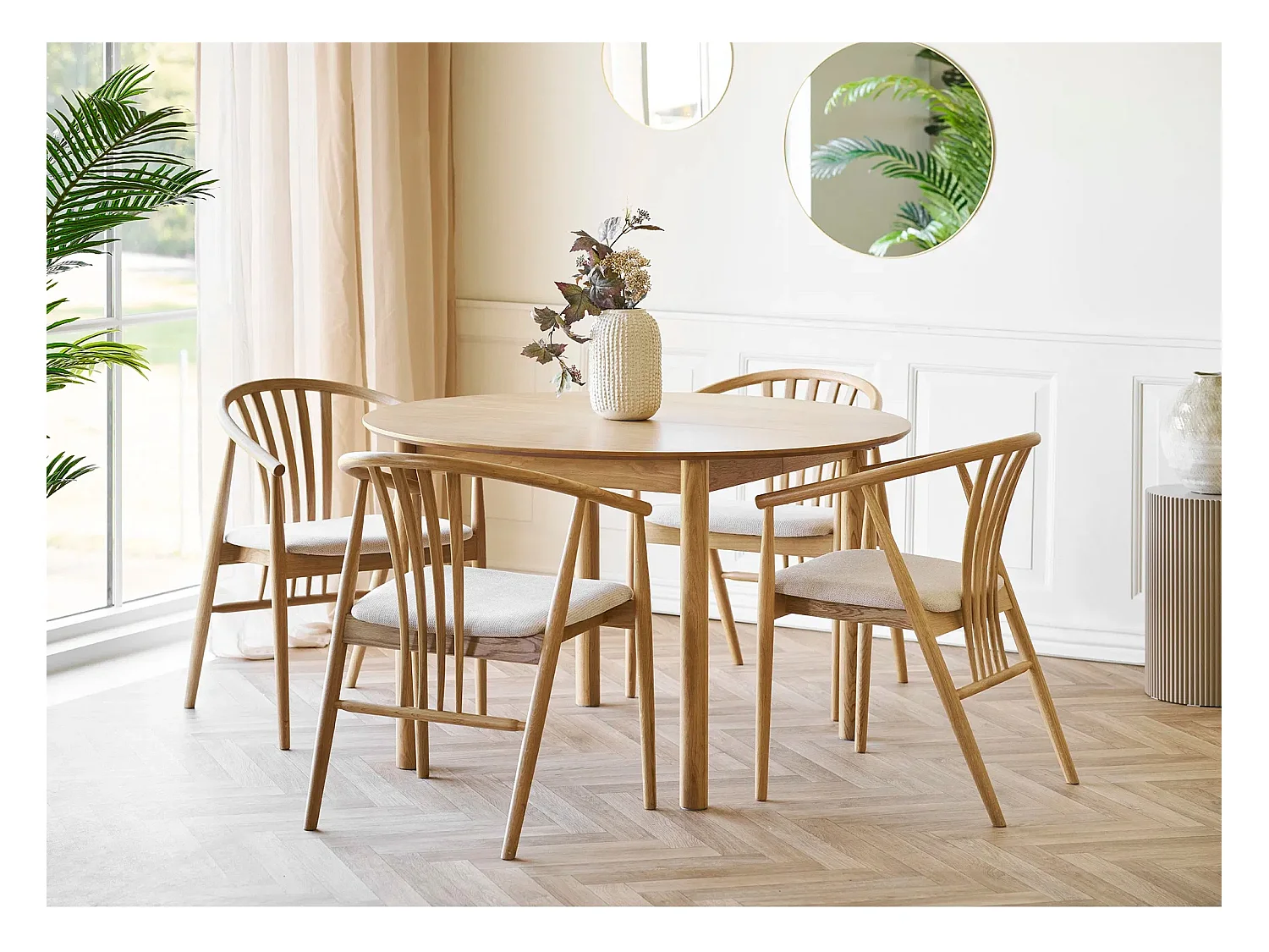 Fauteuil en bois et tissu AGUSTIN-Noir