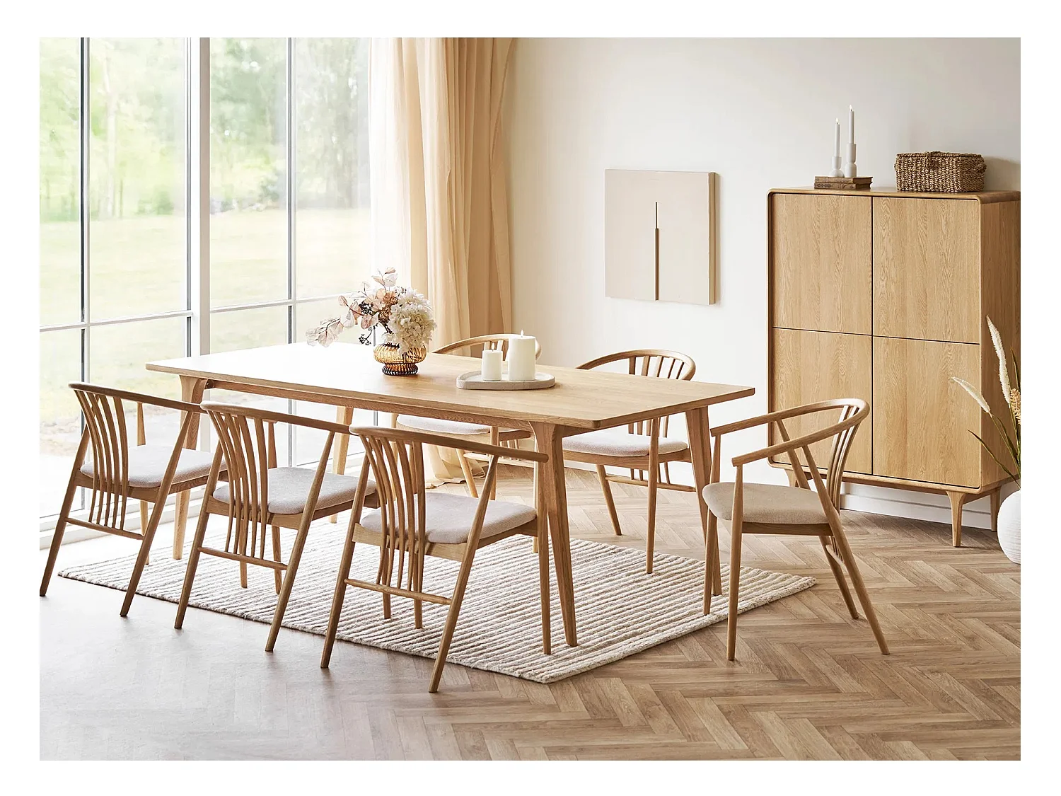 Fauteuil en bois et tissu AGUSTIN-Noir