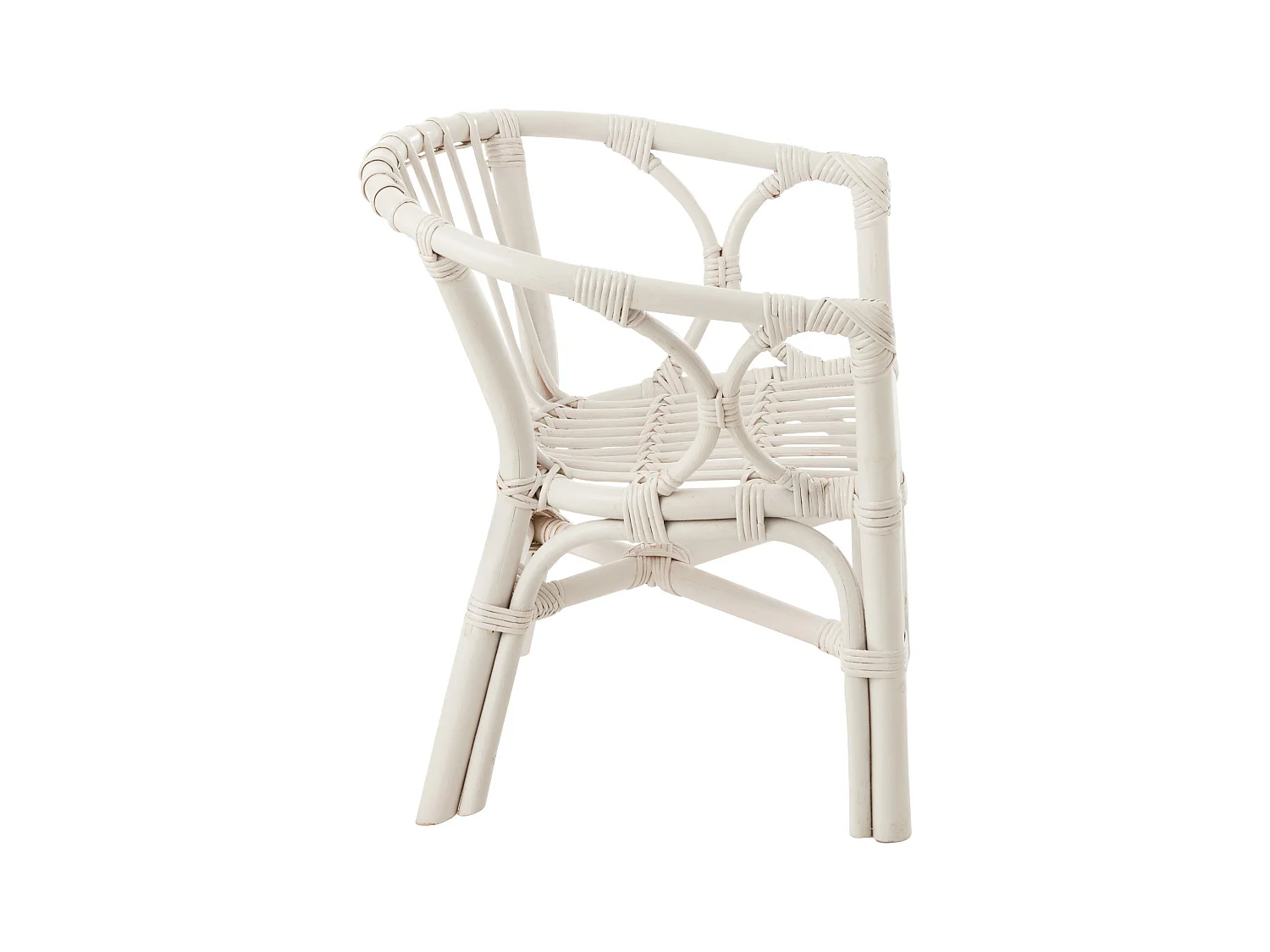 Silla infantil de ratán blanco Filon L 42 cm
