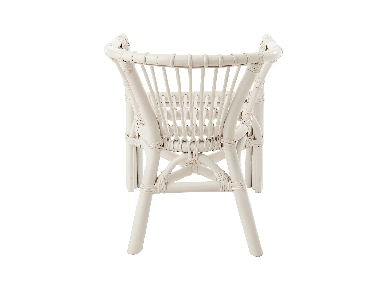 Silla infantil de ratán blanco Filon L 42 cm
