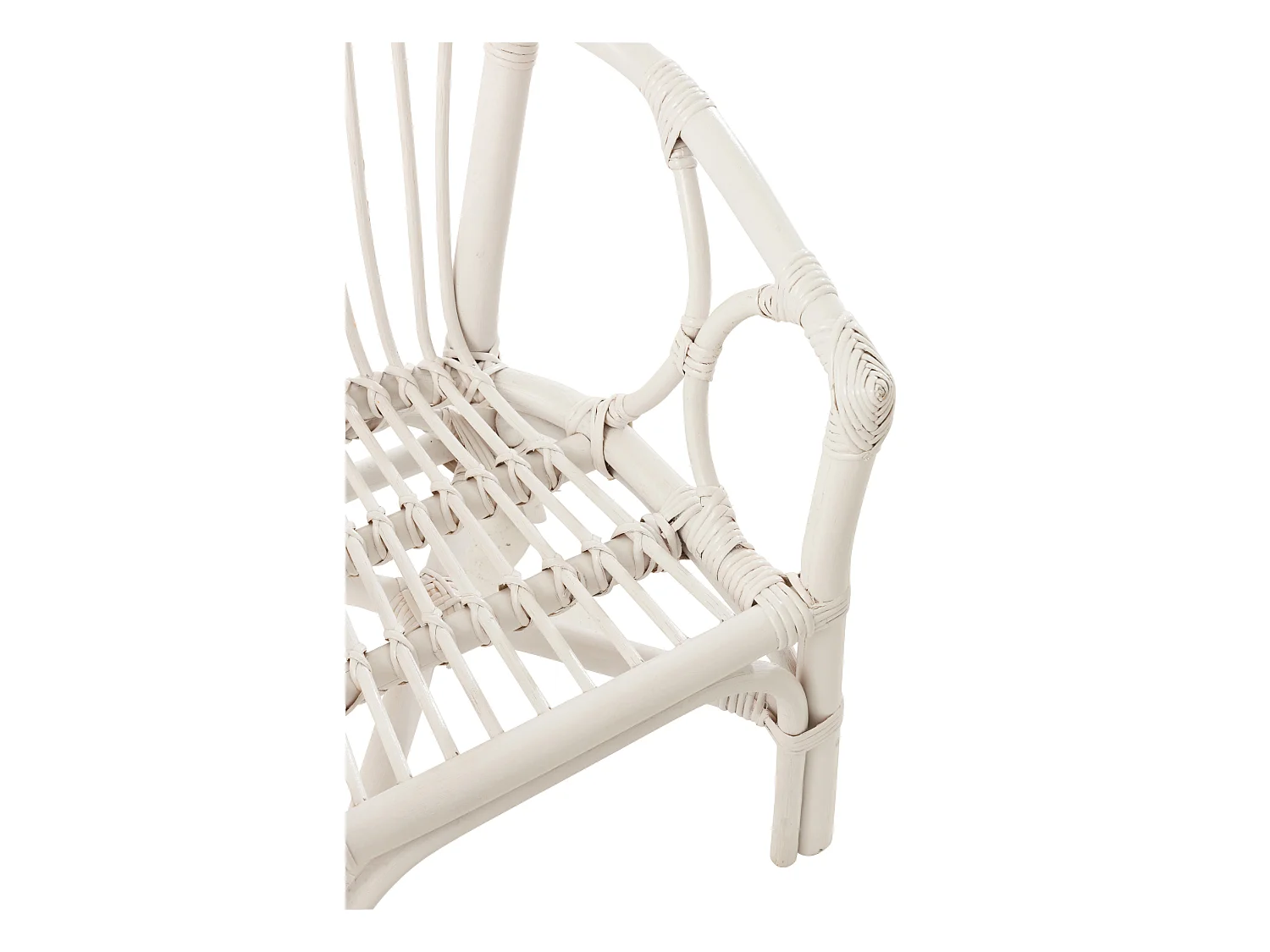 Silla infantil de ratán blanco Filon L 42 cm
