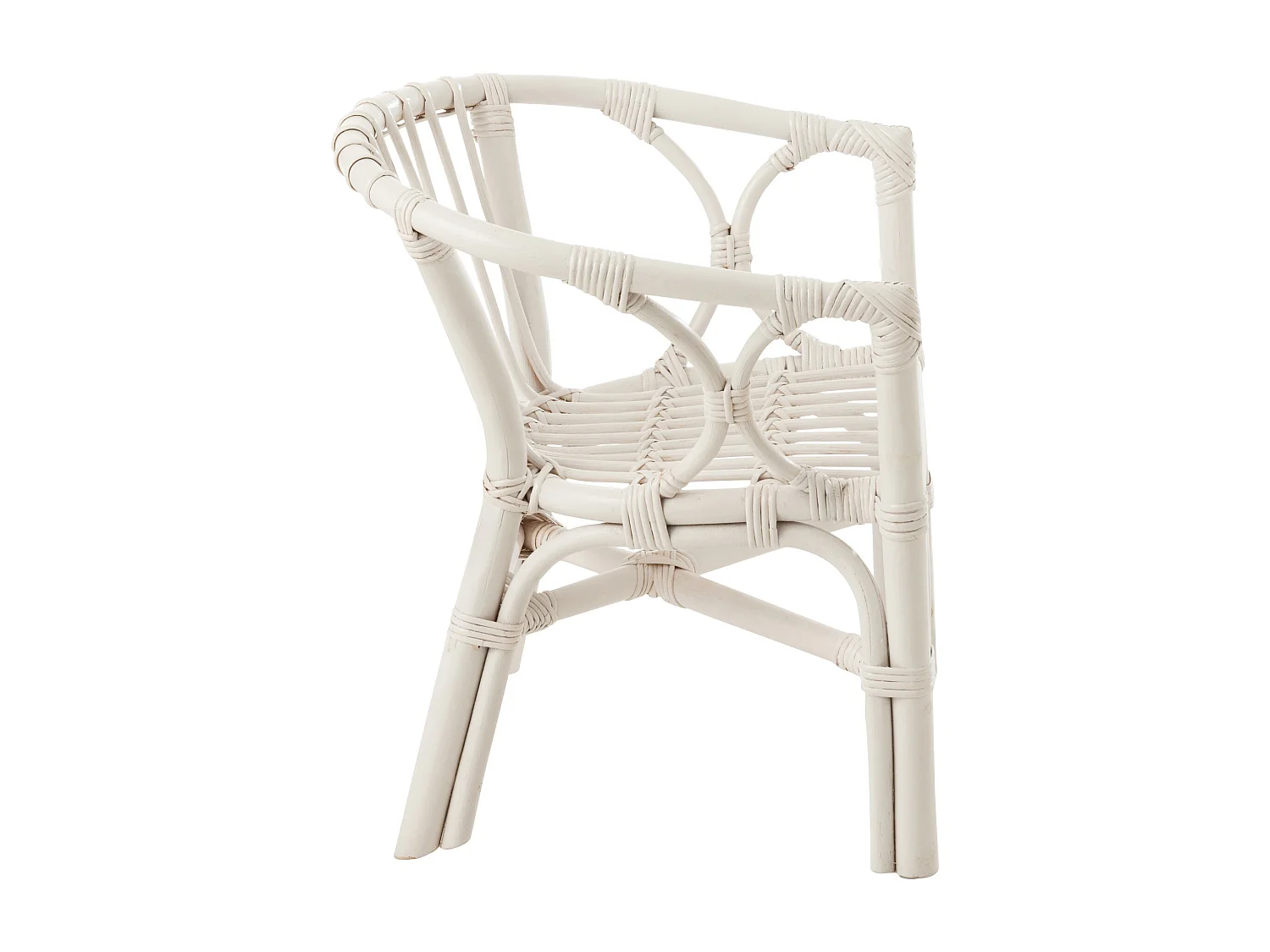 Chaise enfant rotin blanc Filon L 42cm
