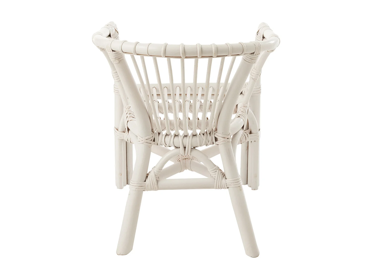 Chaise enfant rotin blanc Filon L 42cm