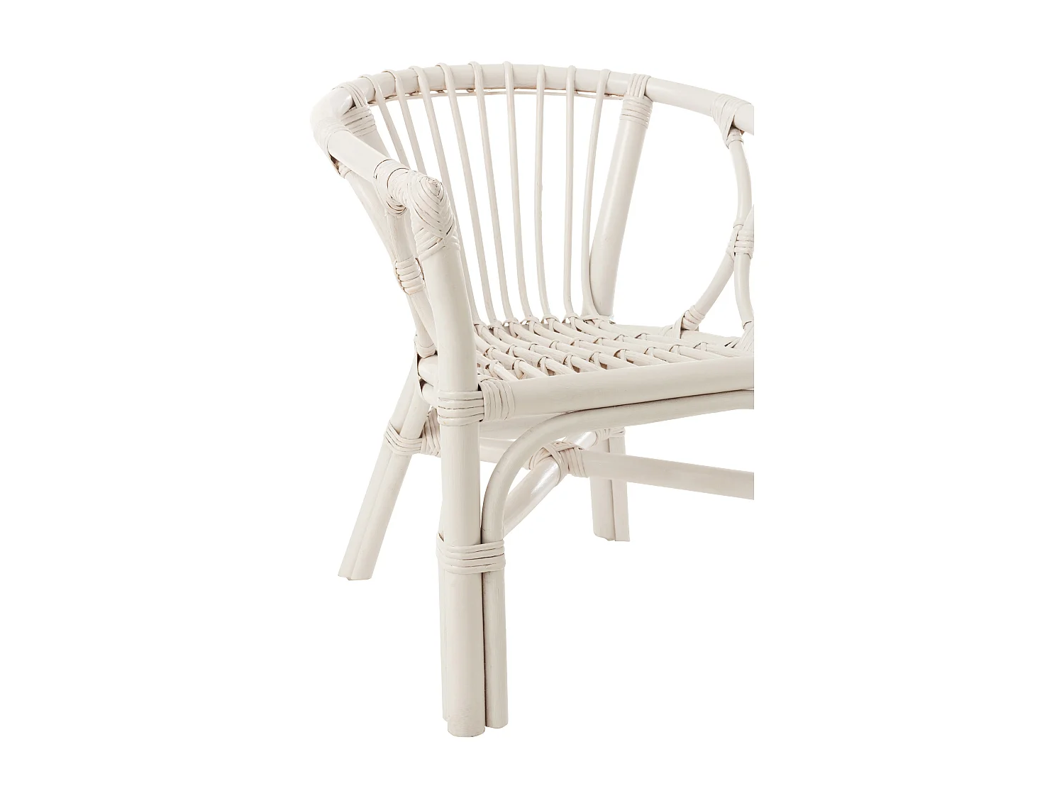 Chaise enfant rotin blanc Filon L 42cm