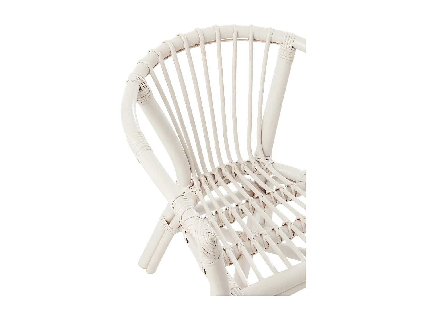 Chaise enfant rotin blanc Filon L 42cm