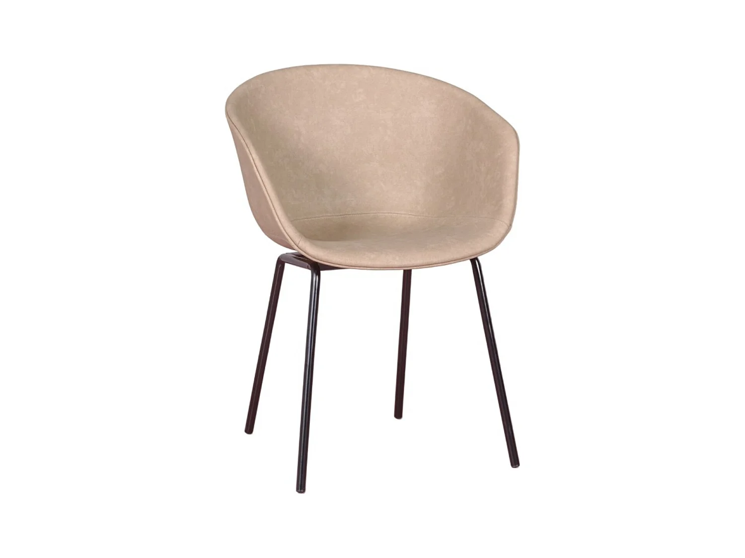 Chaise rembourrée Oliver en similicuir – Élégance et confort pour votre intérieur-Beige clair