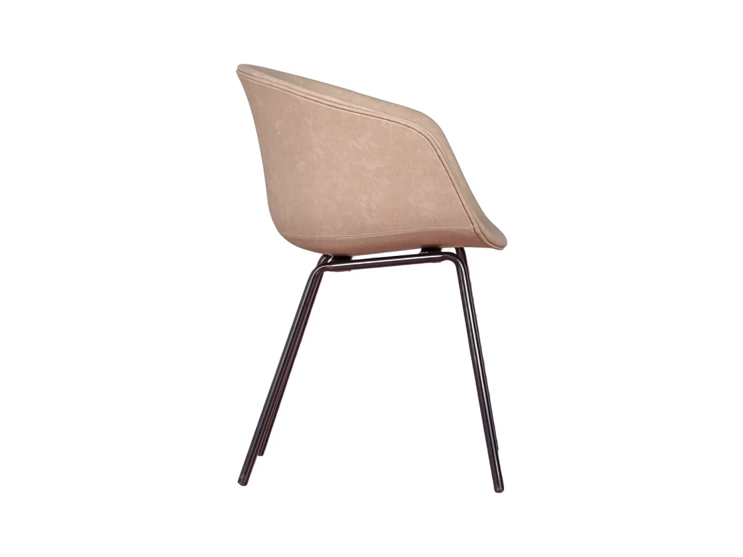 Chaise rembourrée Oliver en similicuir – Élégance et confort pour votre intérieur-Beige clair