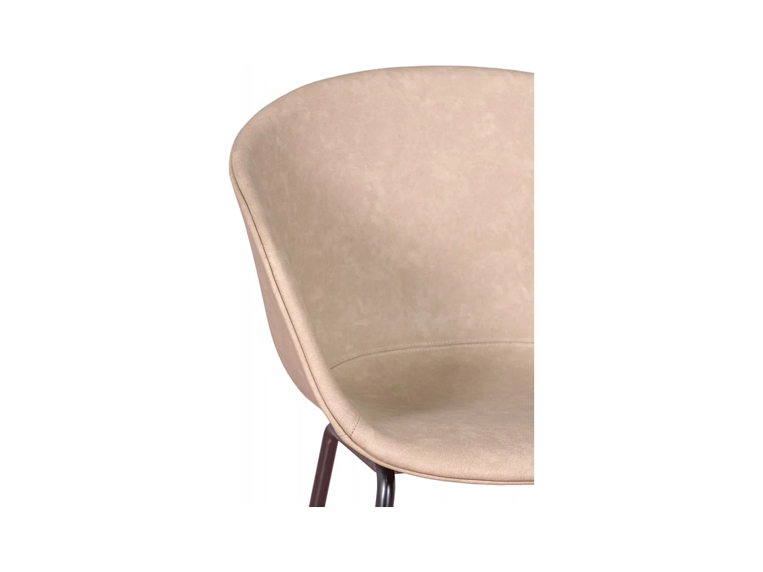 Chaise rembourrée Oliver en similicuir – Élégance et confort pour votre intérieur-Beige clair