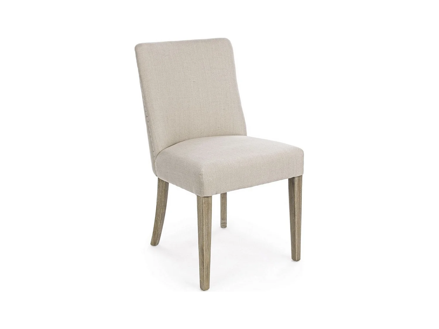 Set van 2 stoelen van eikenhout en boucléstof - Elegant design en comfort-Kleur Beige
