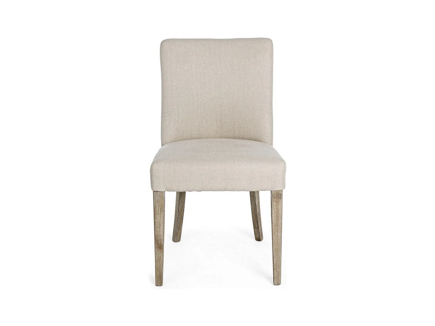 Set van 2 stoelen van eikenhout en boucléstof - Elegant design en comfort-Kleur Beige