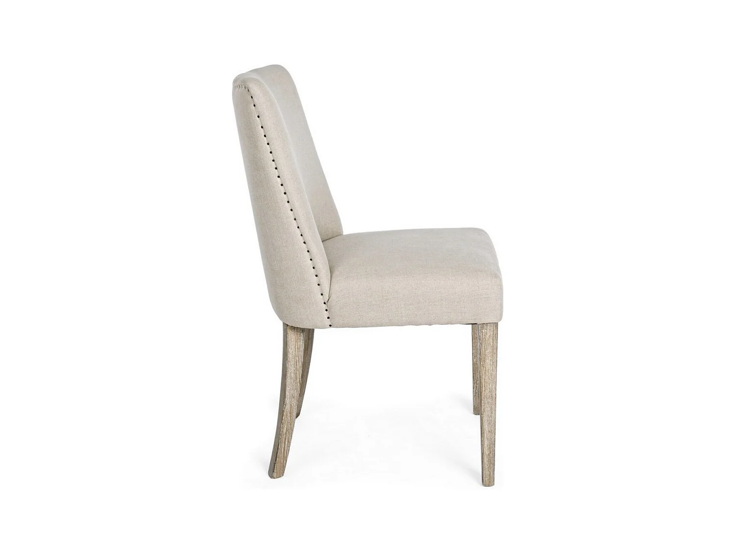 Set van 2 stoelen van eikenhout en boucléstof - Elegant design en comfort-Kleur Beige