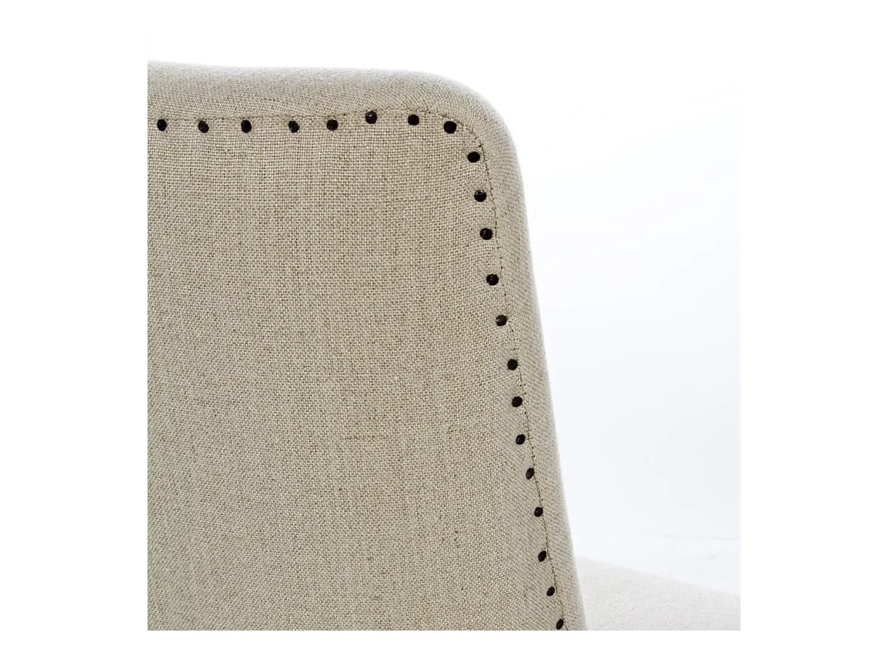 Set van 2 stoelen van eikenhout en boucléstof - Elegant design en comfort-Kleur Beige