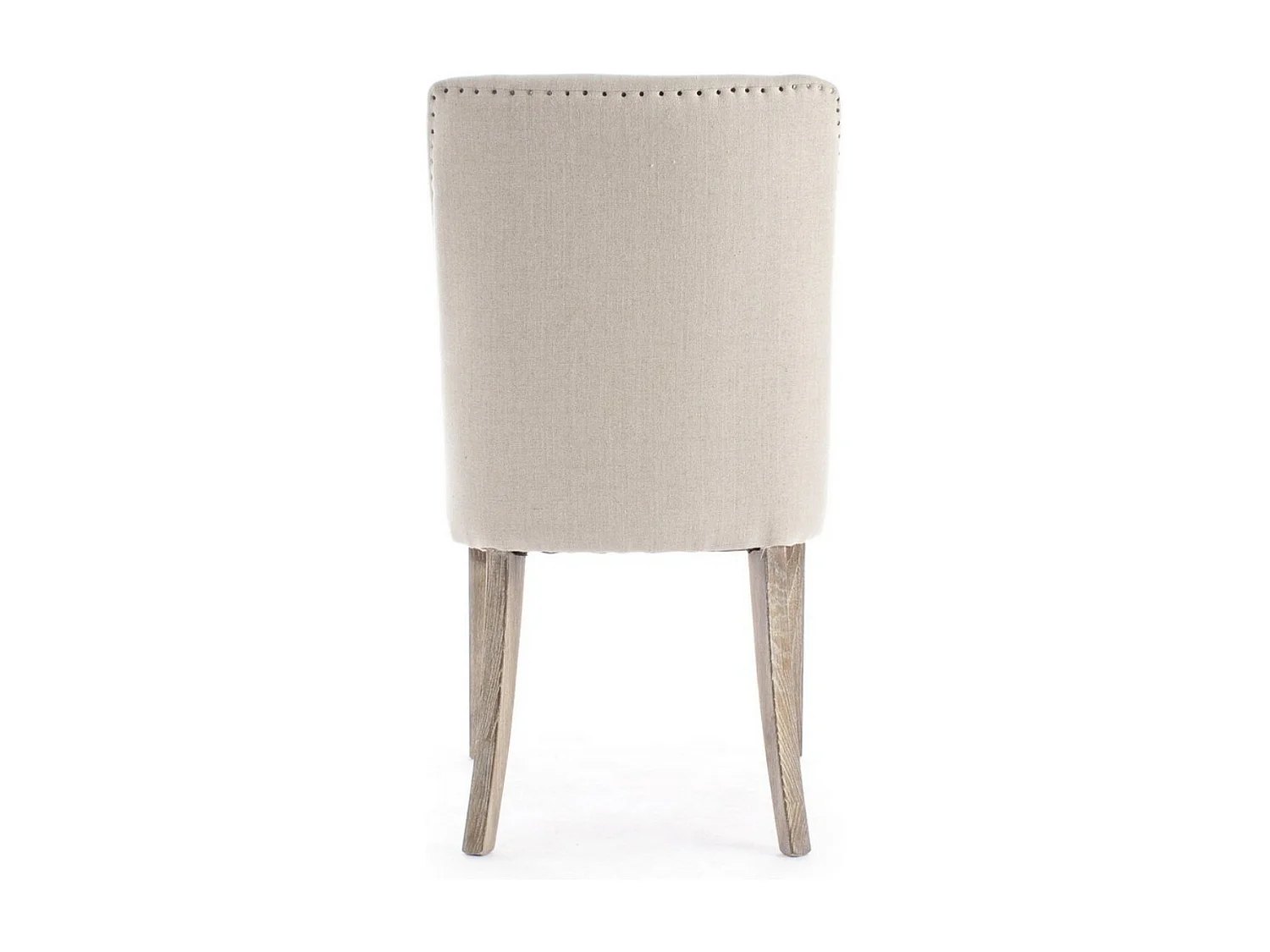 Set van 2 stoelen van eikenhout en boucléstof - Elegant design en comfort-Kleur Beige