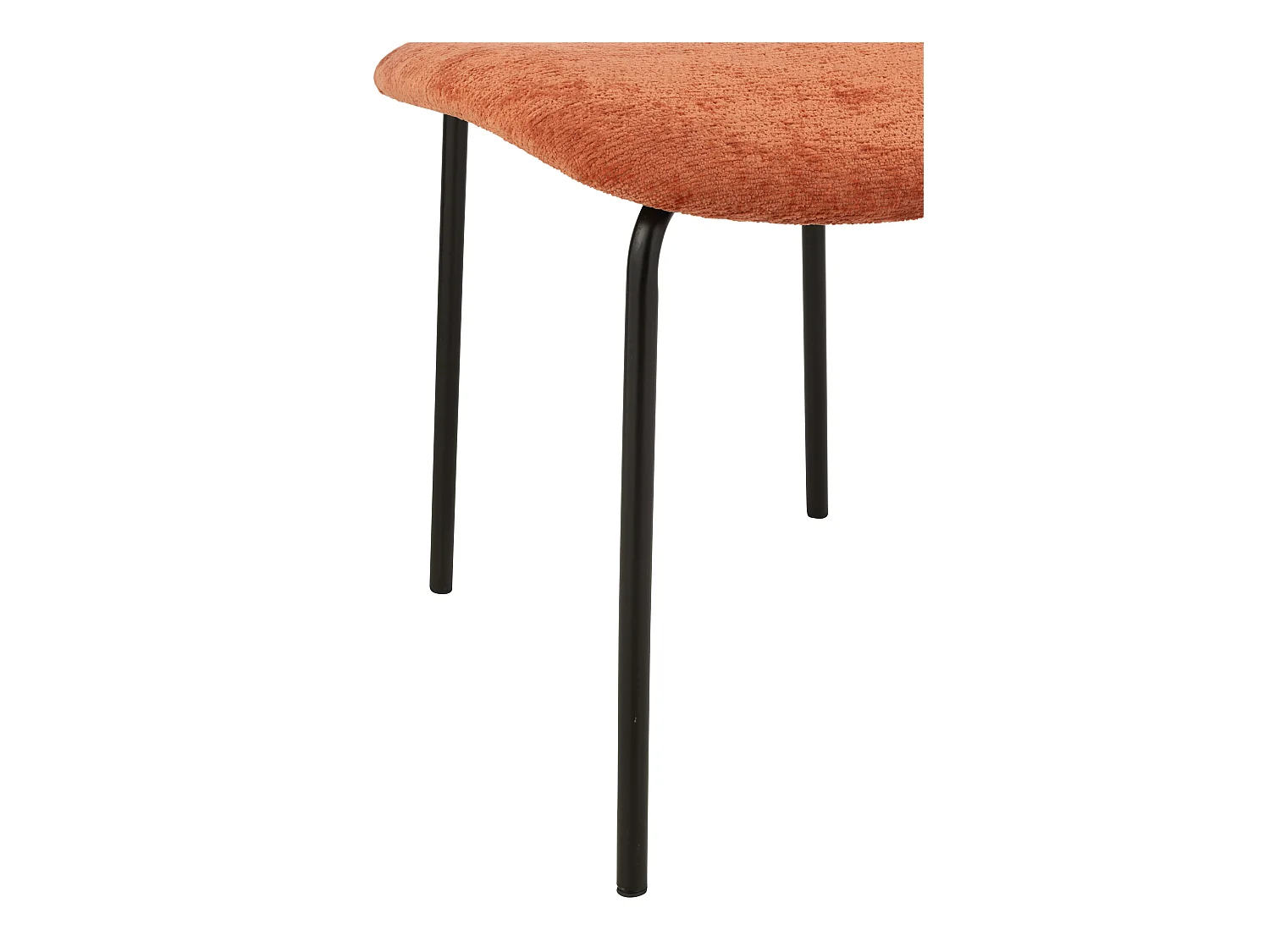Silla de diseño AKOZ con tejido suave de alta gama y estructura de acero negro mate-Color Naranja
