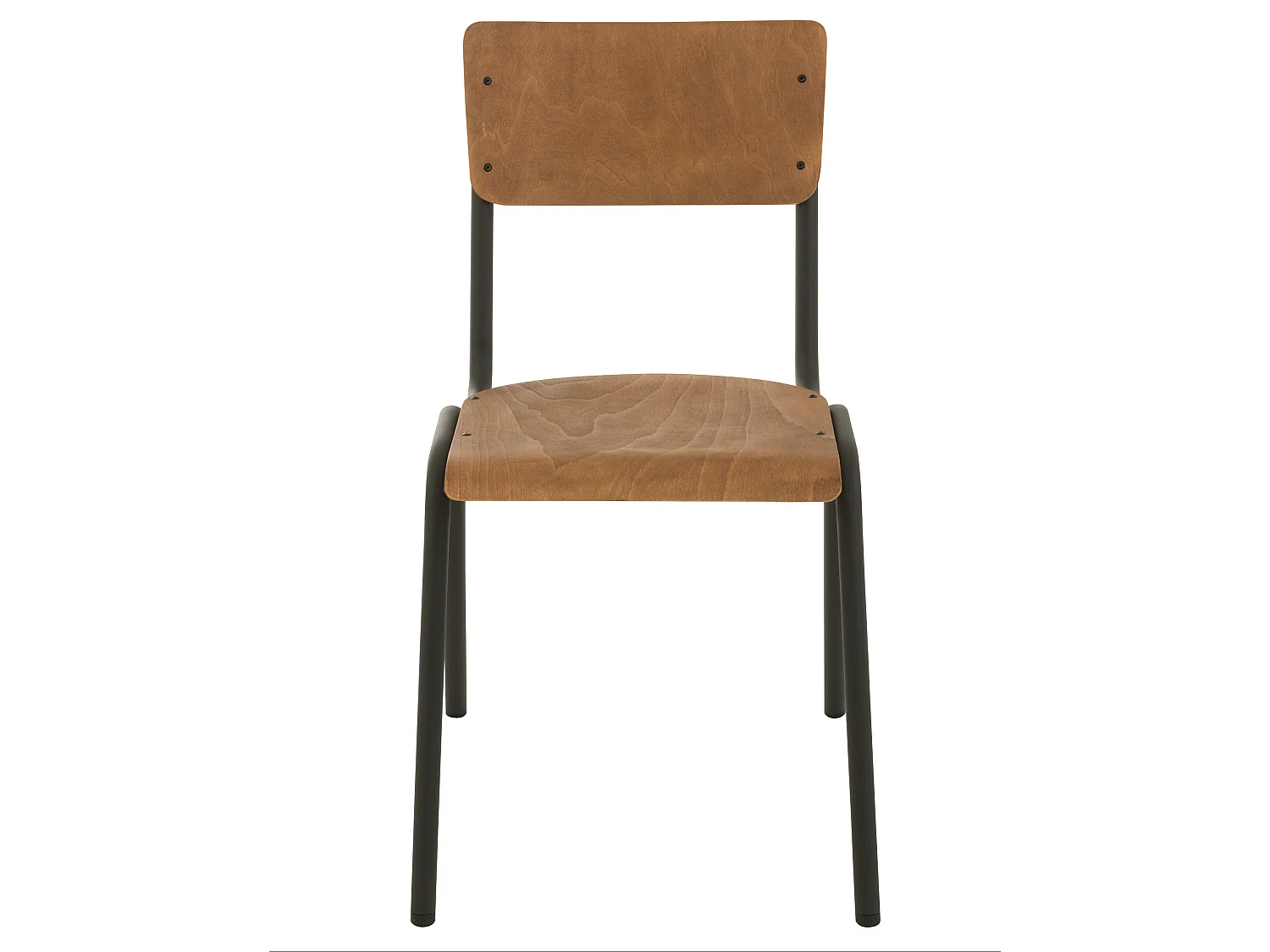 Silla de cocina LOKA en madera y metal - Estilo retro-Color Marrón