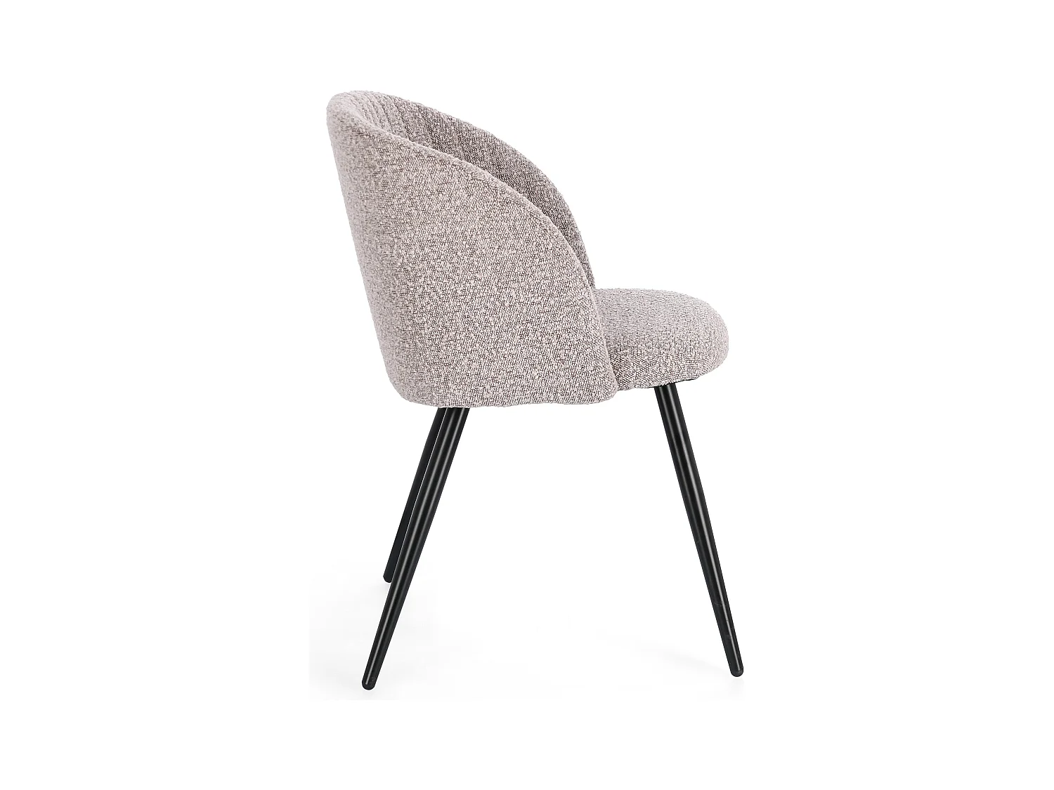 Lust zwarte kunstleren stoel en chroom metalen poten - Set van 2-Kleur Beige