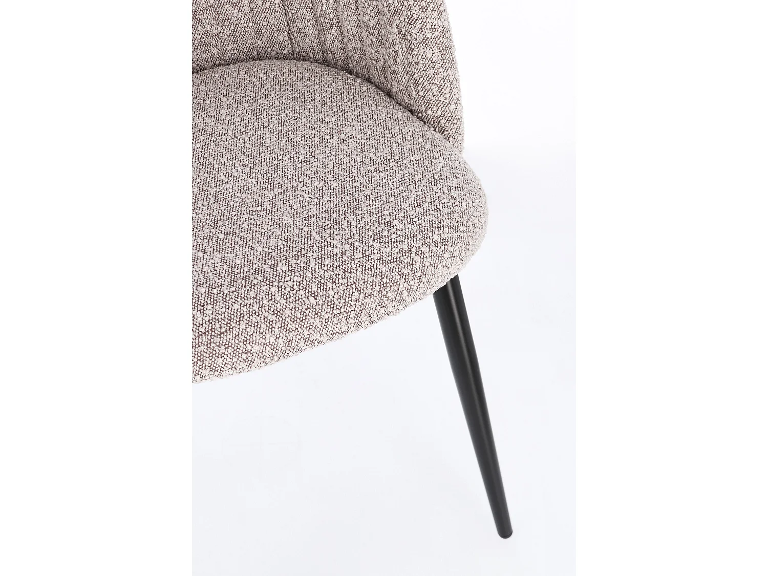 Lust zwarte kunstleren stoel en chroom metalen poten - Set van 2-Kleur Beige