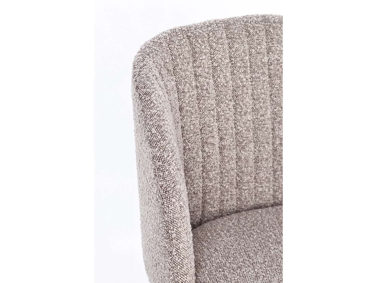 Lot de 2 chaises QUENTIN en tissu à bouclette – Confort contemporain et style texturé-Beige