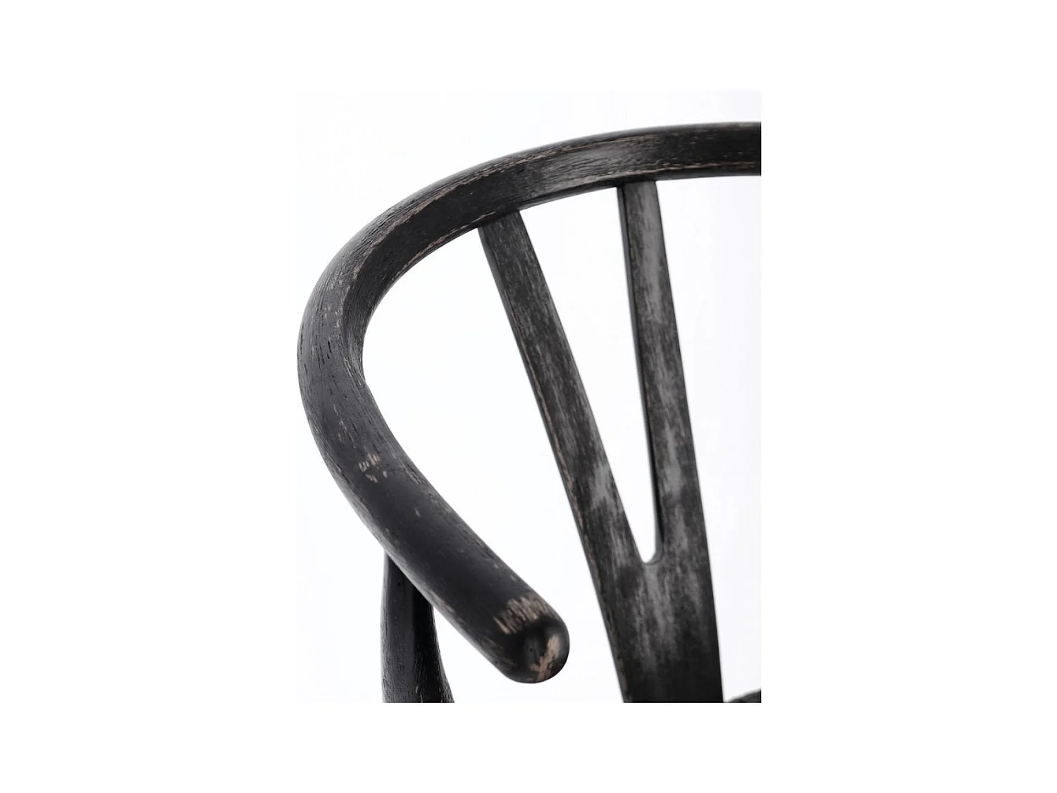 Lot de 2 chaises Artuza – Bois de hêtre et assise tressée en corde-Noir