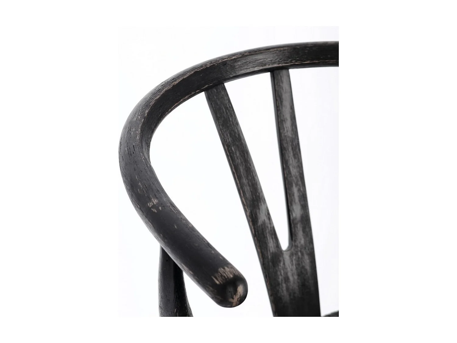 Lot de 2 chaises Artuza – Bois de hêtre et assise tressée en corde-Noir