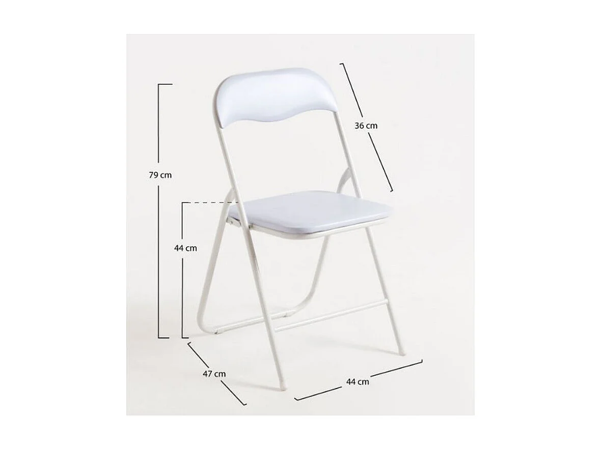 Silla plegable Taly blanca - Juego de 2