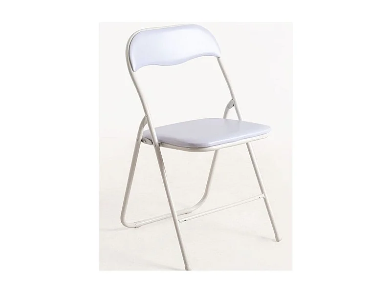Lot de 2 chaises pliantes blanche TALY