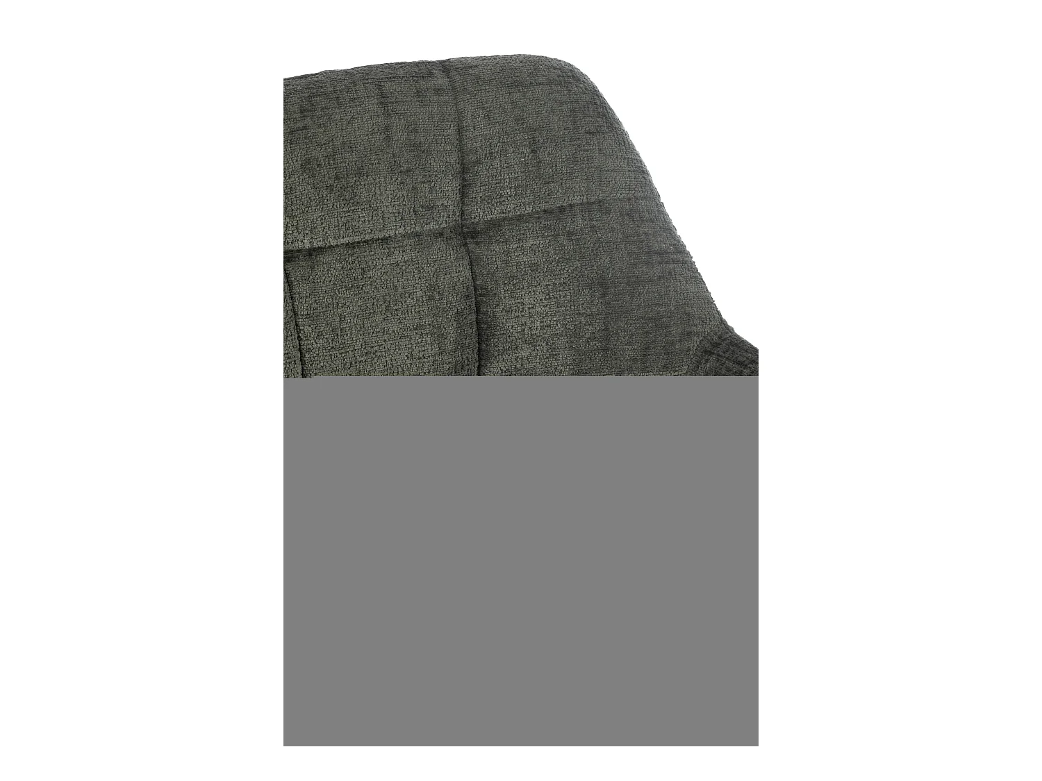 Chaise avec accoudoirs LOUNA – Tissu doux et pieds acier noir-Vert