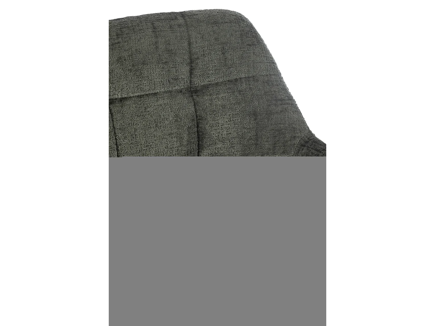 Silla LOUNA con reposabrazos – Tejido suave y patas de acero negro-Color Verde