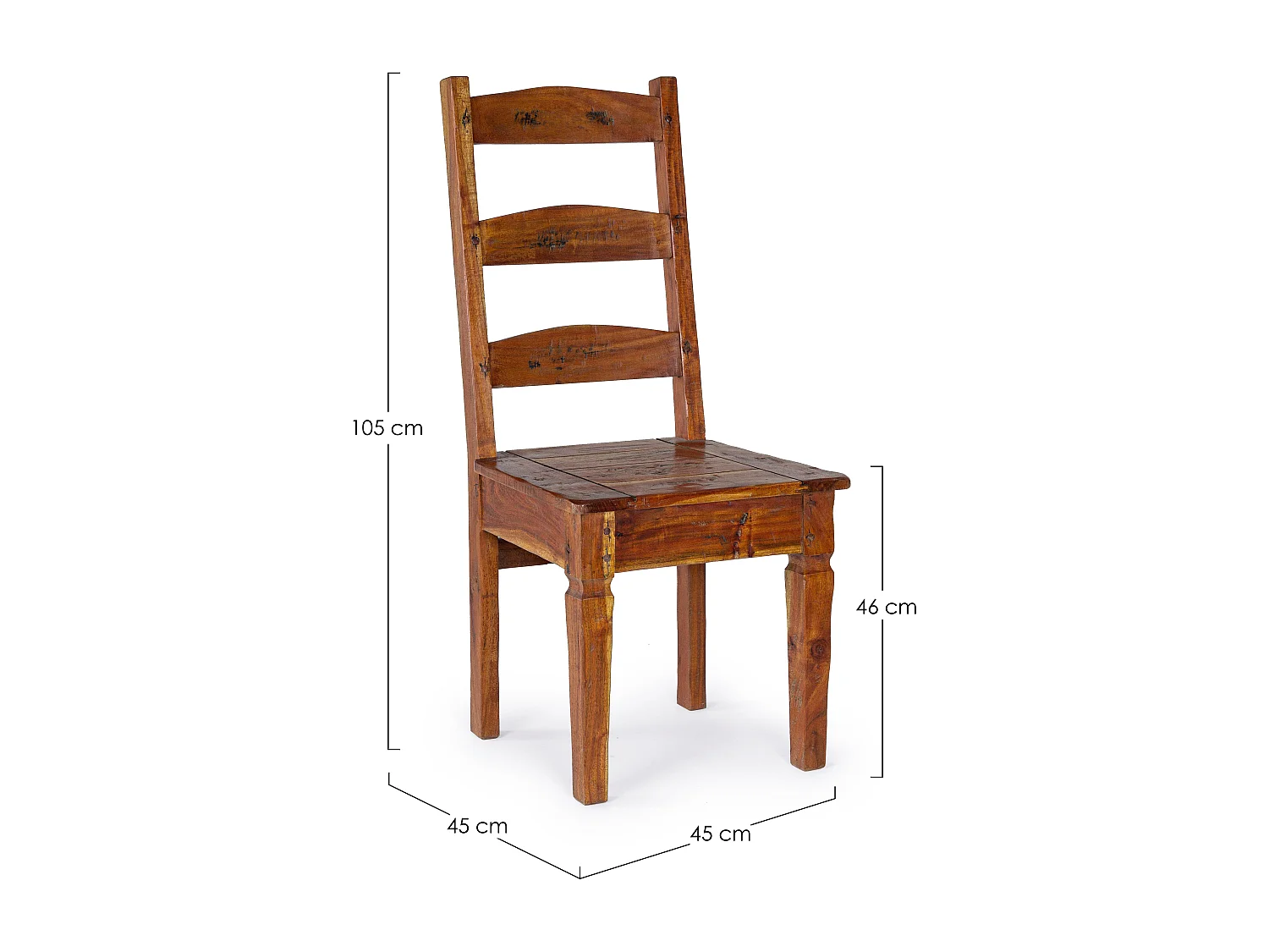 Lot de 2 chaises en bois d'acacia KASTELA