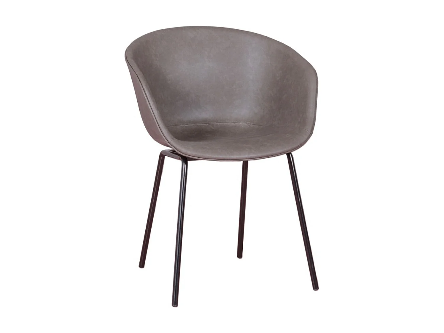 Chaise rembourrée Oliver en similicuir – Élégance et confort pour votre intérieur-Gris