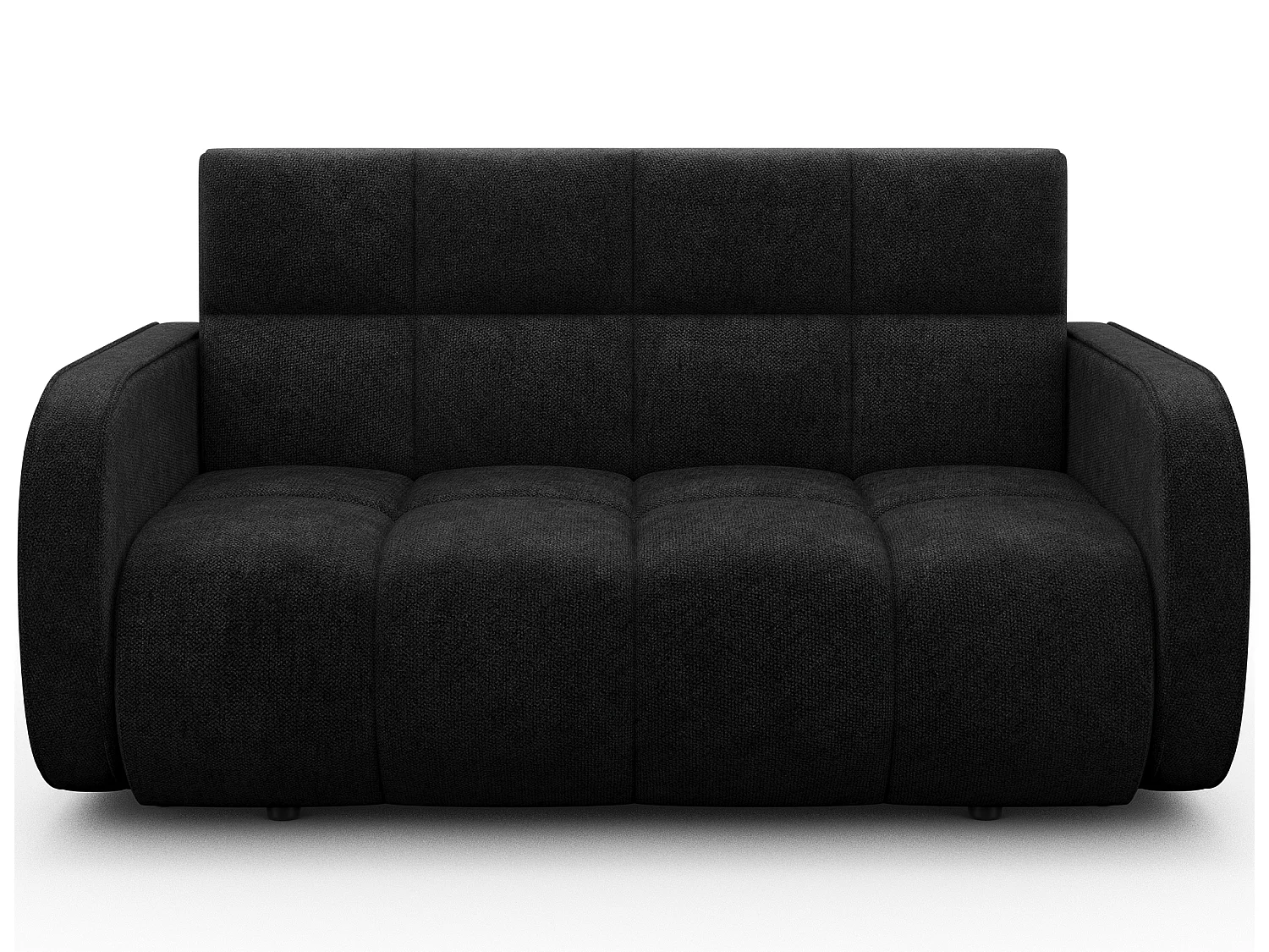 Canapé convertible tissu DENVERS – Avec coffre de rangement-Noir