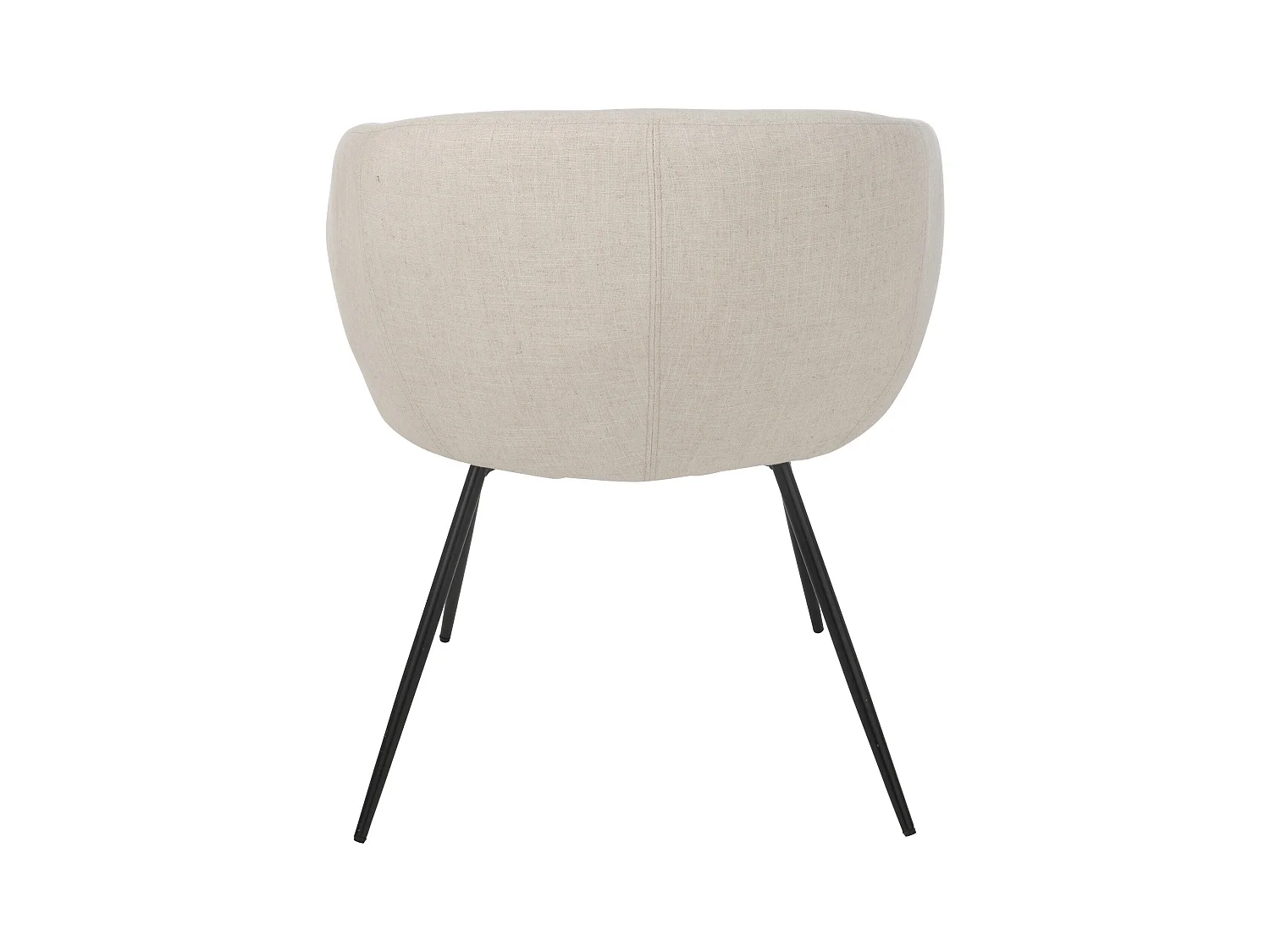 Chaise design WALES – Confort moderne en tissu et métal noir-Blanc cassé