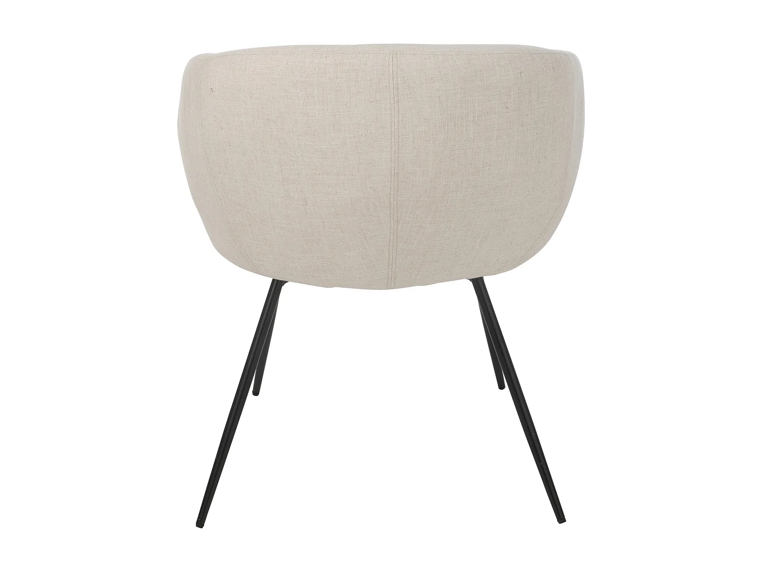 Chaise design WALES – Confort moderne en tissu et métal noir-Blanc cassé