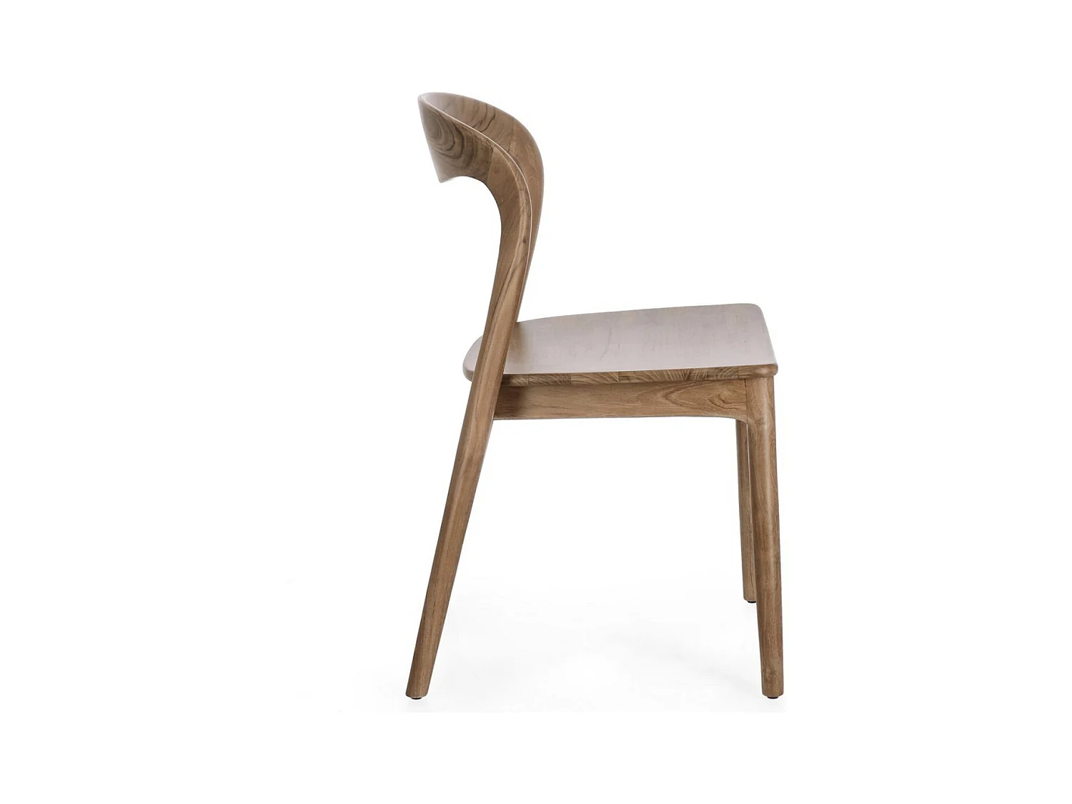 Lot de 2 chaises en bois de Teck – Modèle Kiley-Noir