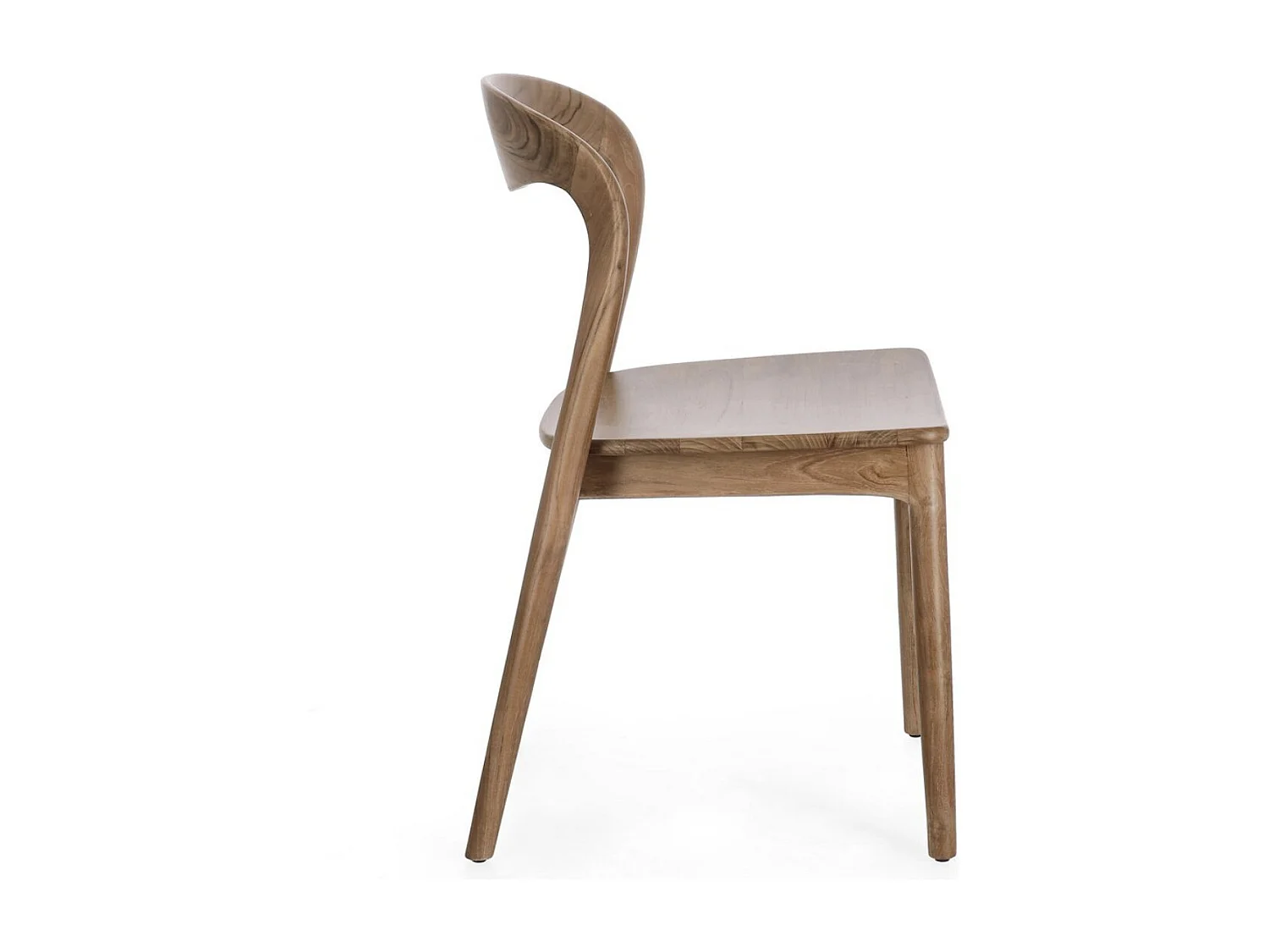 Lot de 2 chaises en bois de Teck – Modèle Kiley-Noir