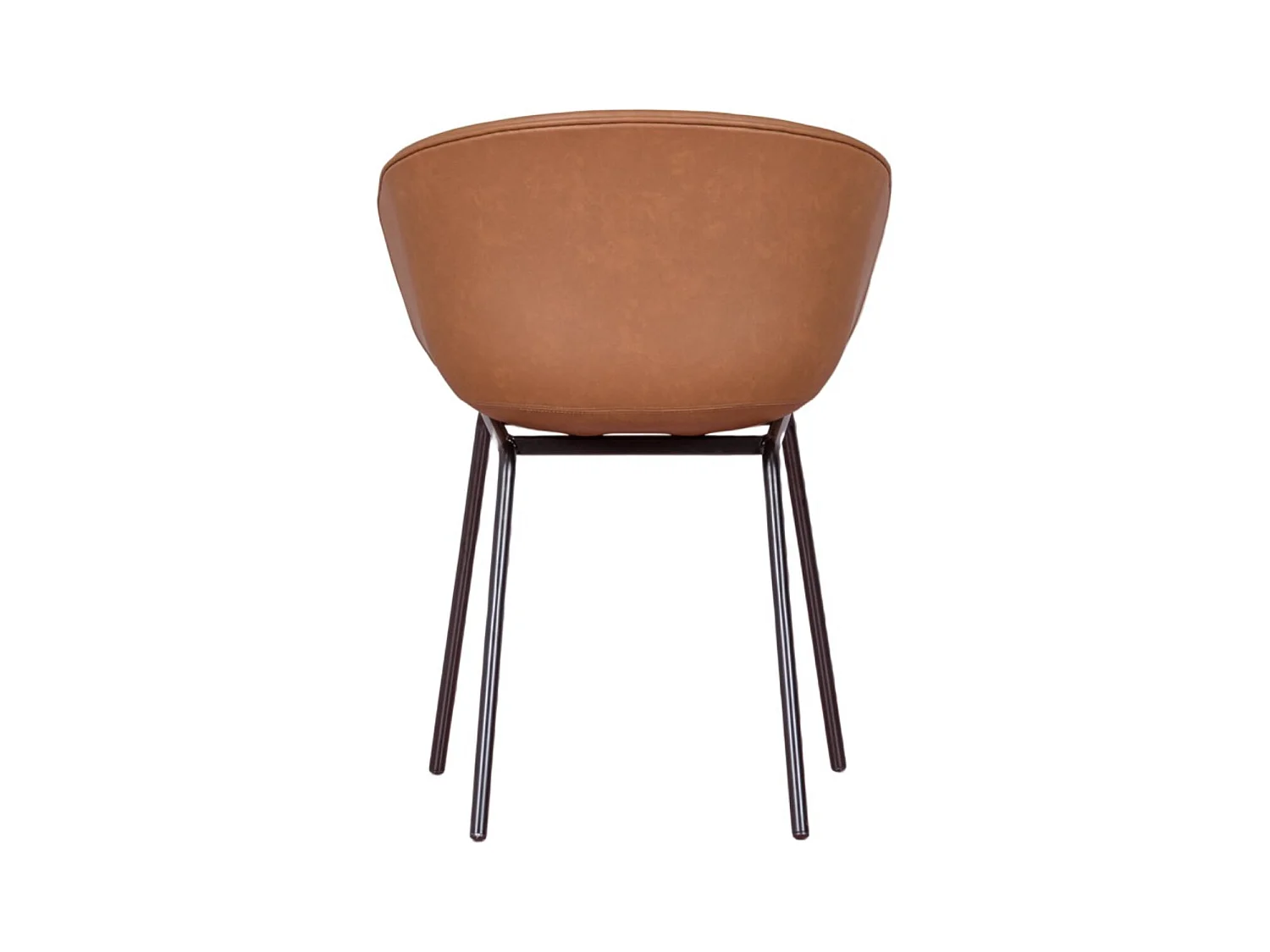 Chaise rembourrée Oliver en similicuir – Élégance et confort pour votre intérieur-Marron clair