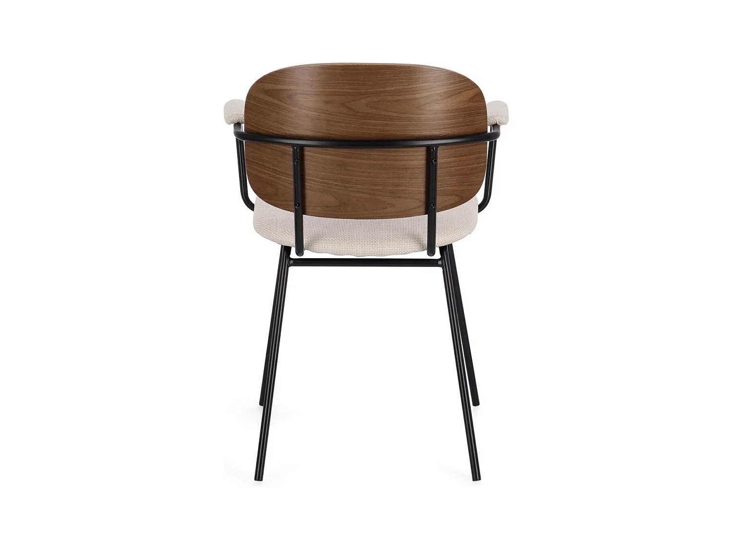 Lot de 2 chaises avec accoudoirs Serona - Élégance et confort au style rétro-Marron/Naturel