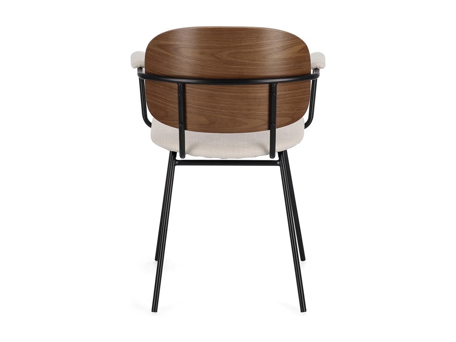 Lot de 2 chaises avec accoudoirs Serona - Élégance et confort au style rétro-Marron/Naturel