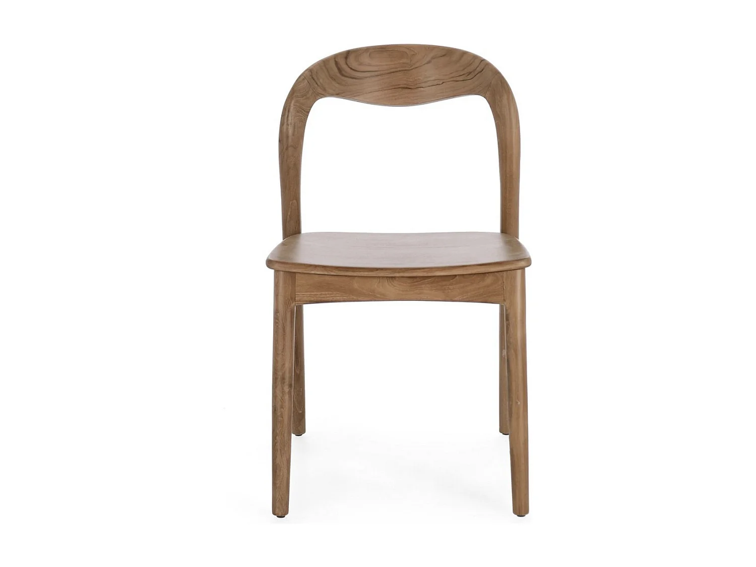 Set van 2 hoogwaardige teakhouten stoelen – model Kiley-Kleur Natuurlijk