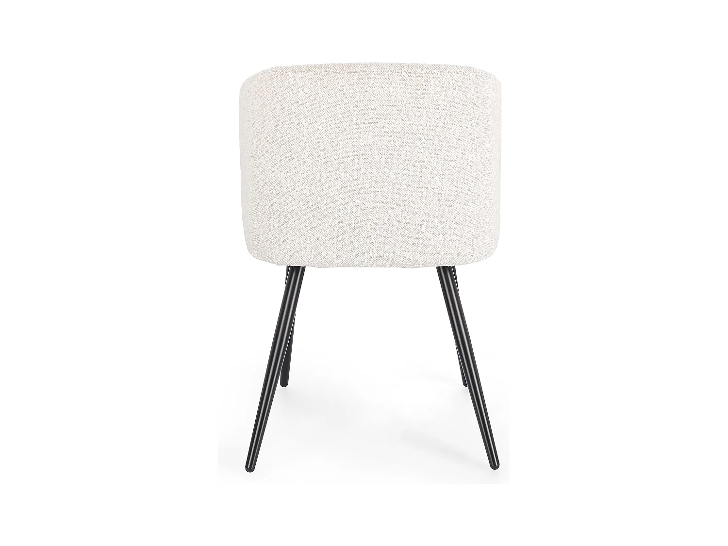 Conjunto de 2 sillas QUENTIN en tejido bouclette - Comodidad contemporánea y estilo texturizado-Color Blanco