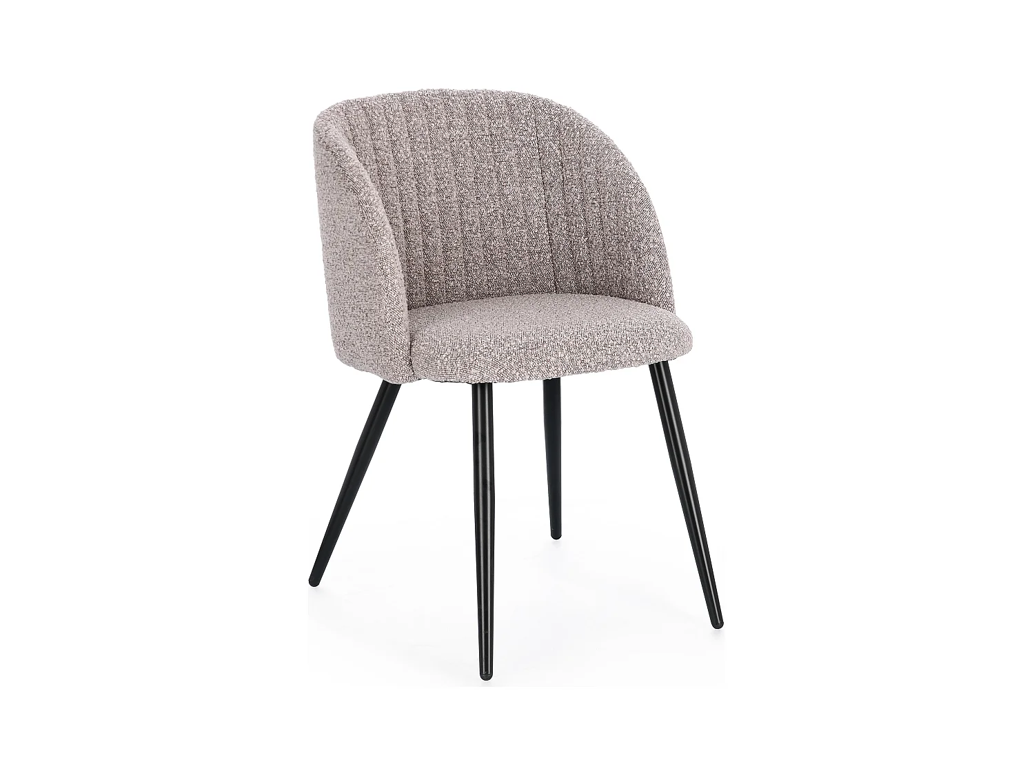 Conjunto de 2 sillas QUENTIN en tejido bouclette - Comodidad contemporánea y estilo texturizado-Color Blanco