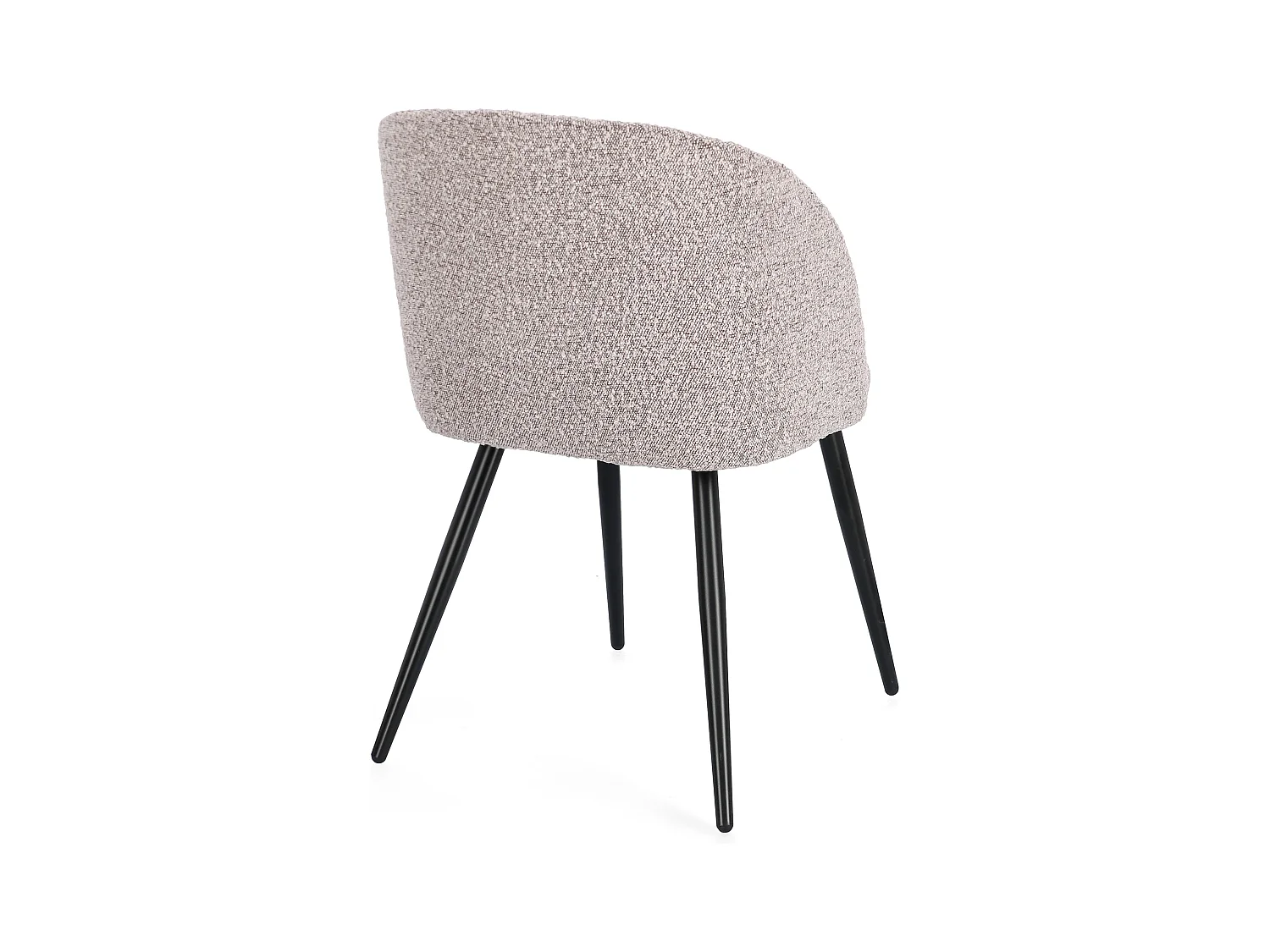 Conjunto de 2 sillas QUENTIN en tejido bouclette - Comodidad contemporánea y estilo texturizado-Color Blanco