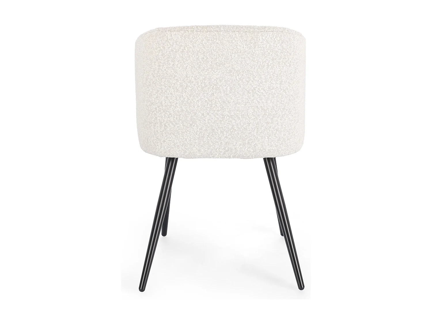 Lot de 2 chaises QUENTIN en tissu à bouclette – Confort contemporain et style texturé-Blanc